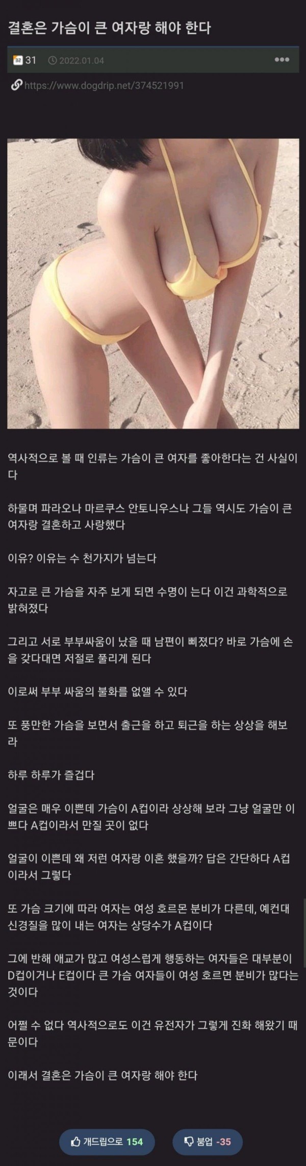 가슴 큰 여자랑 결혼해야 하는 이유