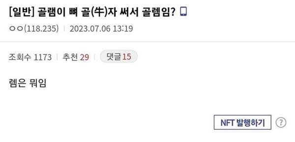 멍청이들 모음집