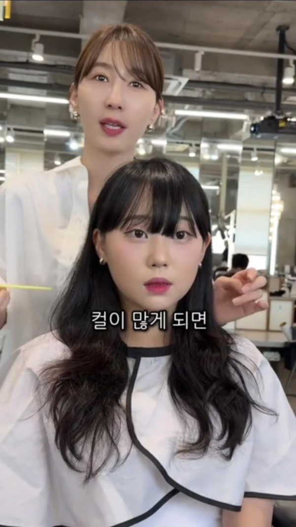 단발로 자르고 이뻐진 여자