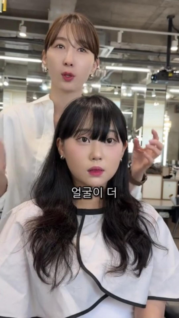 단발로 자르고 이뻐진 여자