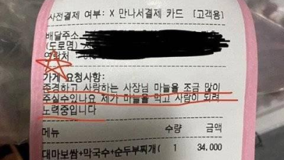 거절하기 힘든 배달 요청사항