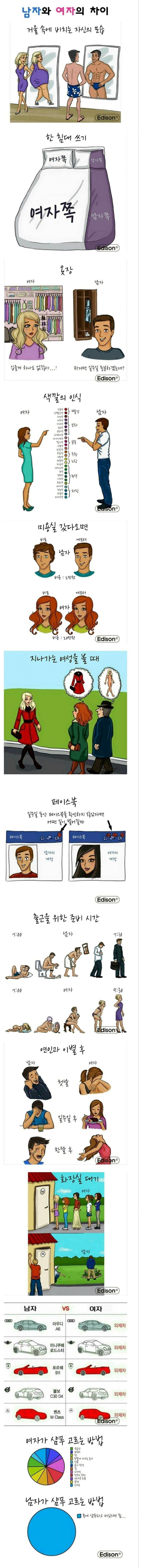 서양에서 만든 남녀 차이