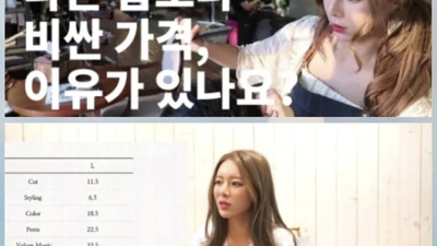 커트비용 11만5천원인 어느 미용실