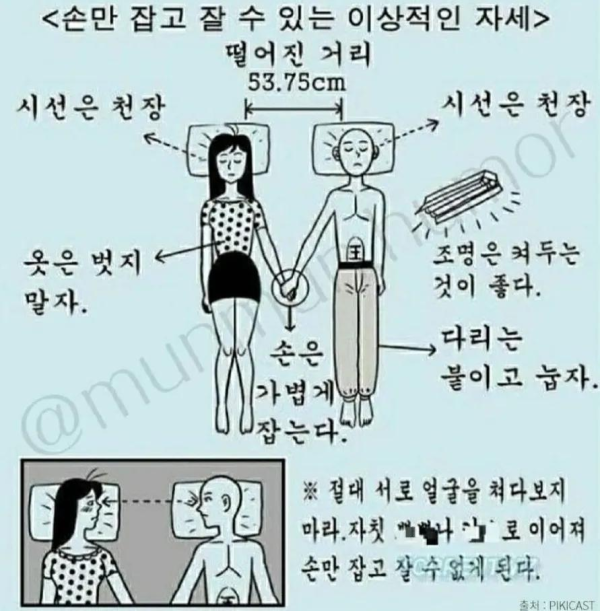 손만 잡고 자자..