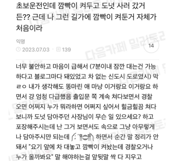 초보운전의 주정차 썰