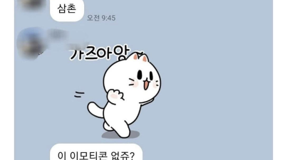 핸드폰 처음 산 조카한테 카톡이 왔다