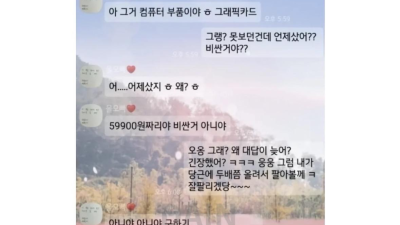 남편 그래픽카드 당근에 올린 여자