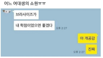 어느 여대생의 소원