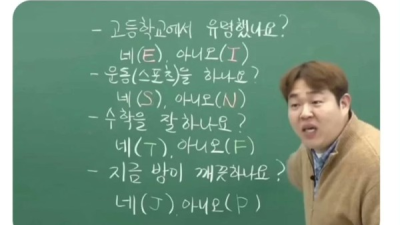 mbti 검사 5초만에 하는법