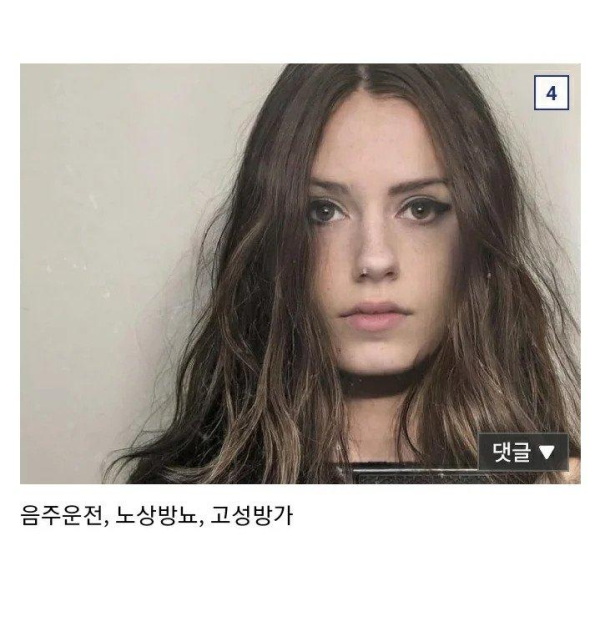 여성 범죄자 머그샷 모음