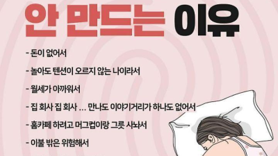 주말에 약속 안 만드는 이유