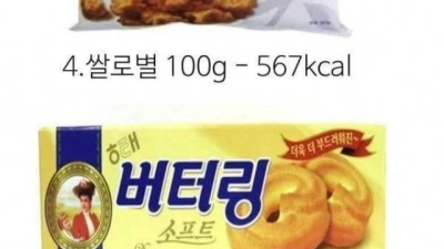 살찌는 과자 순위