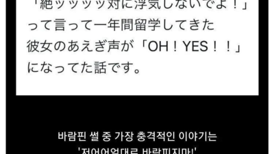 절대 바람피지 말라던 여친