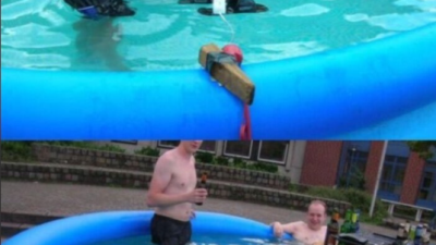 러시아 상남자들의 물놀이