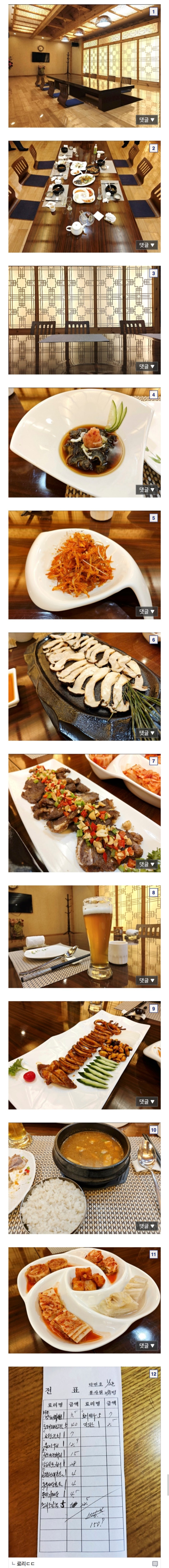 북한에 있는 최고급 한정식집